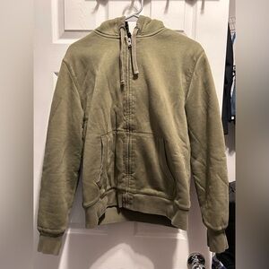 GAP Men's Sage Green Zip-Up Sweater
